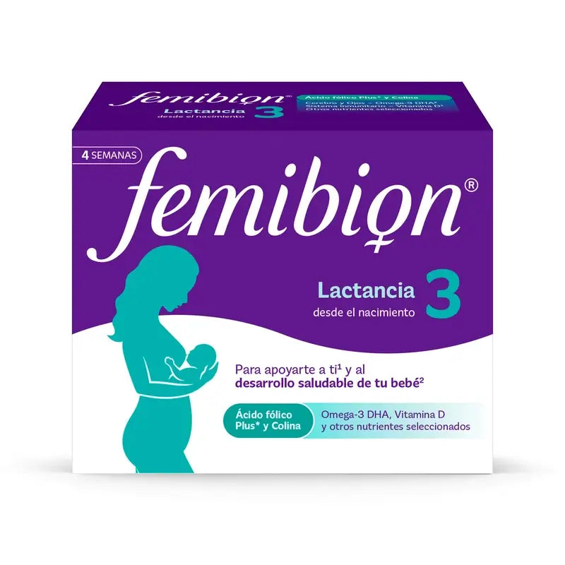 Femibion 3 Allattamento e gravidanza con acido folico e vitamine, 2 x 28 compresse