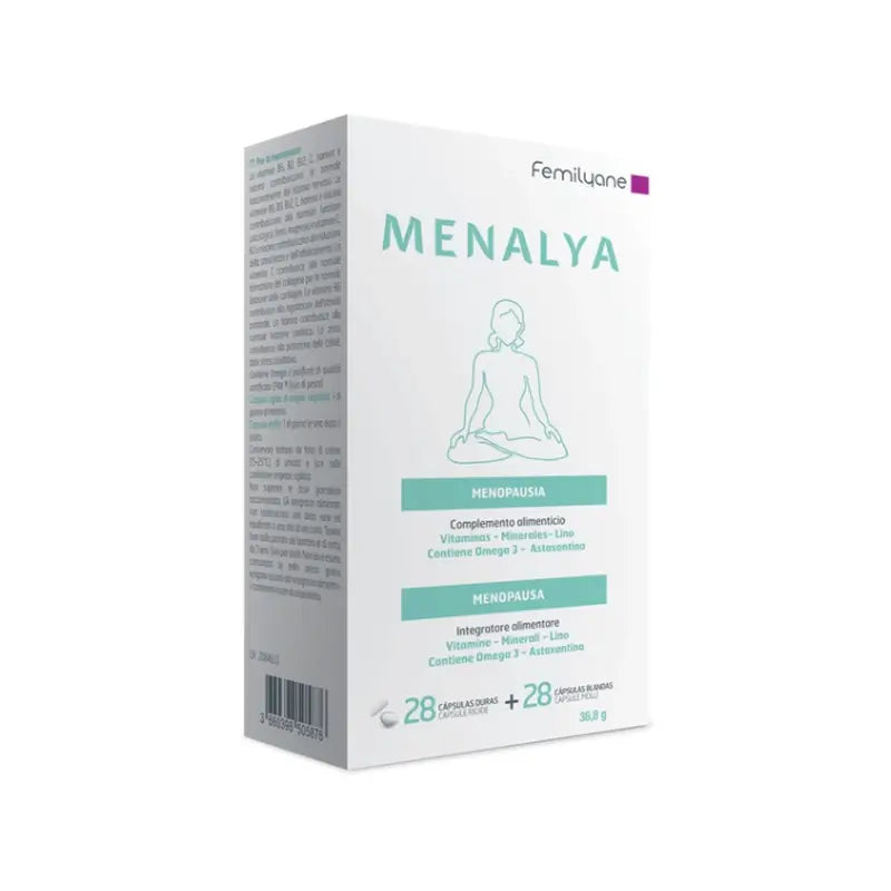 Femilyane Menalya Integratore alimentare per la menopausa , 28 capsule + 28 capsule
