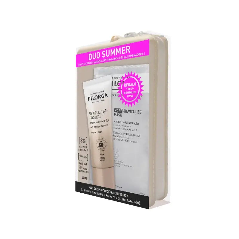 Filorga Pack UV Cellular-Protect Face SPF 50+ con maschera NCEF-Revitalize e trousse in omaggio