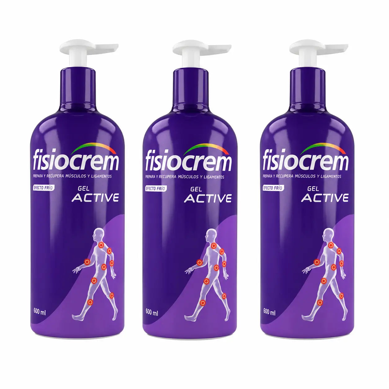 Fisiocrem Gel Active 600 ml, confezione da 3