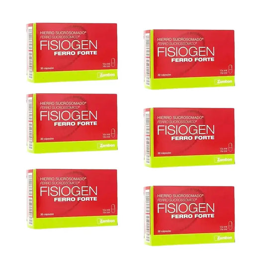Fisiogen Ferro Forte, Confezione 6 x 30 Capsule