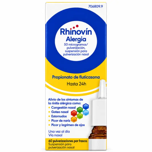 Rhinovín 50 mcg/erogazione, nebulizzatore nasale, 60 dosi