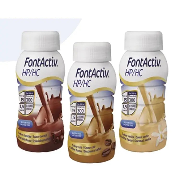 Fontactiv hp/hc 8 bottiglie gusto cioccolato x 125 ml + 8 bottiglie gusto caffè x 125 ml + 8 bottiglie gusto vaniglia x 125 ml