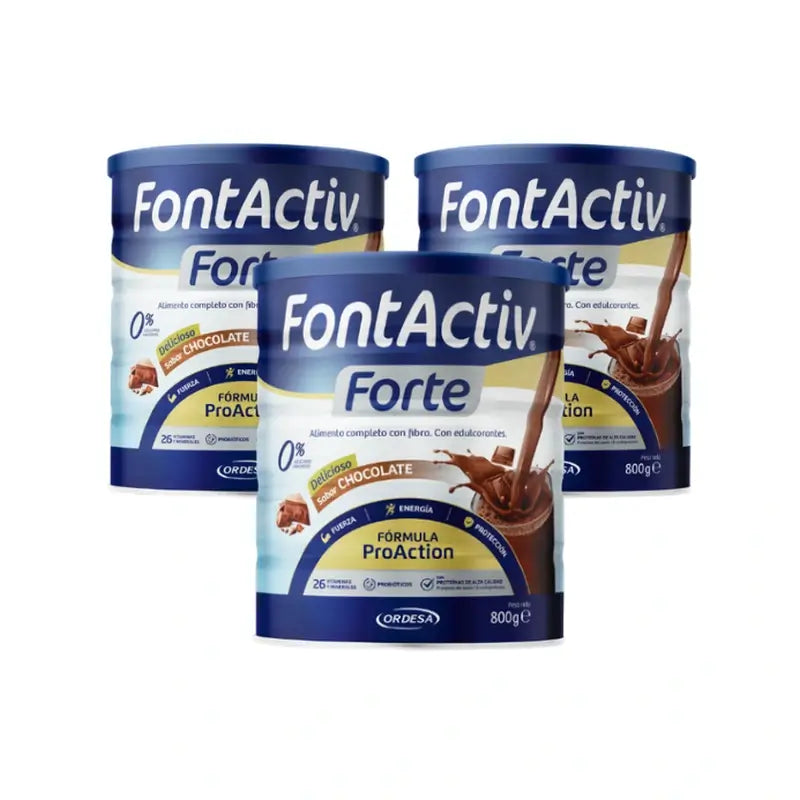 Fontactiv forte ProAction Chocolate, Confezione 3x800g