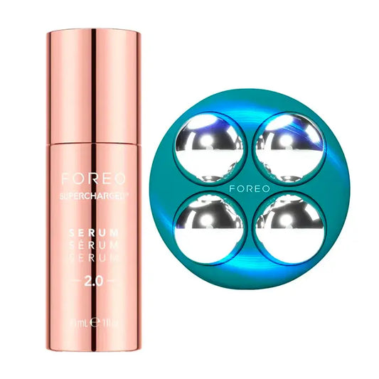 Foreo Supercharged™ Serum 2.0 + Foreo Bear™ 2 Body Evergreen , 2 pz.
