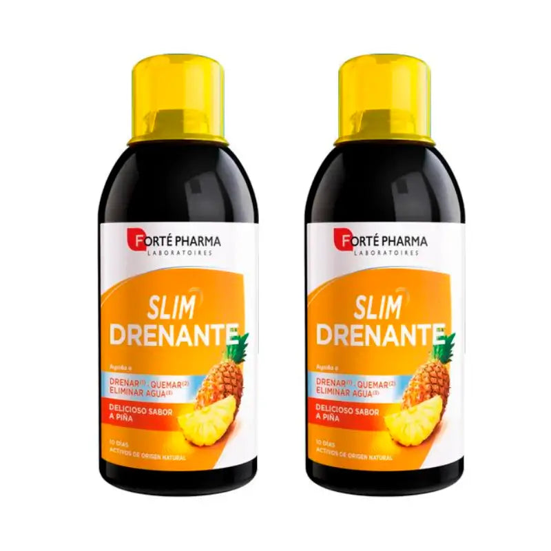 Forté Pharma Duplo Slim drenante al gusto di ananas, 2 x 500 ml
