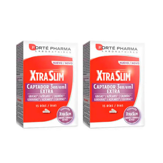 Forté Pharma Duplo Xtraslim 3 In 1 Captador, 2 x 60 capsule