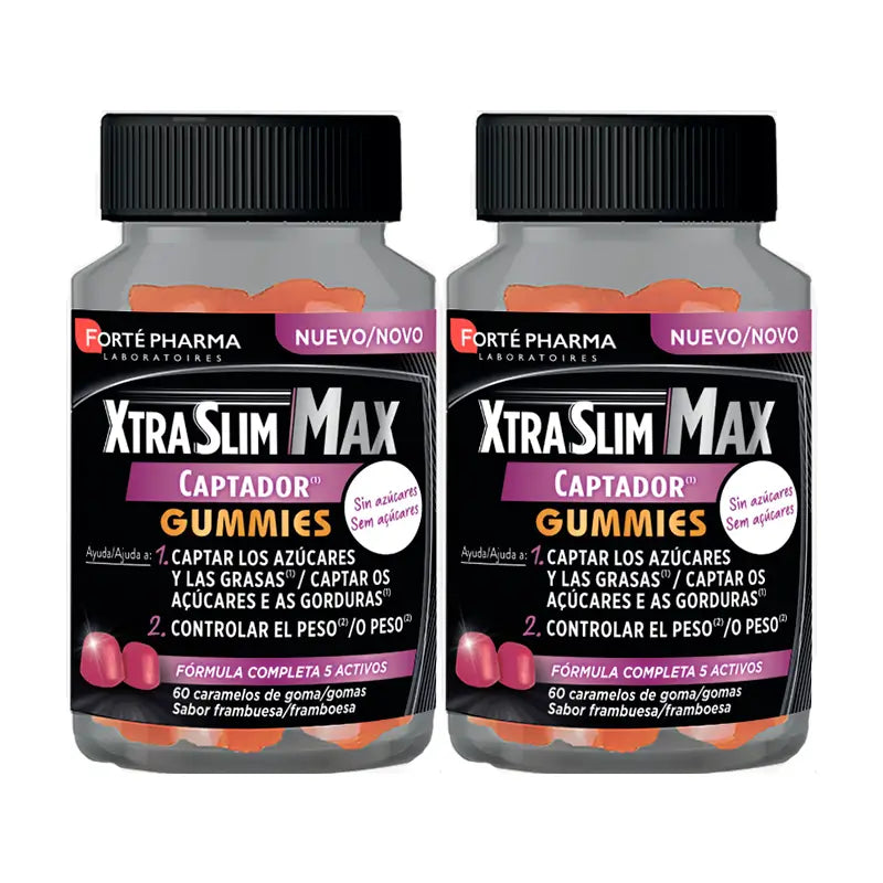 Forté Pharma Duplo Xtraslim Max Captador Gomma, 2 x 60 unità