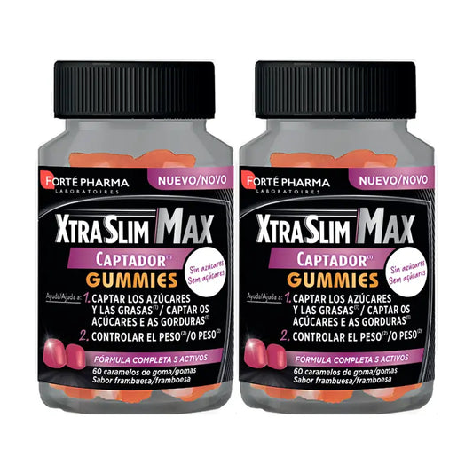 Forté Pharma Duplo Xtraslim Max Captador Gomma, 2 x 60 unità