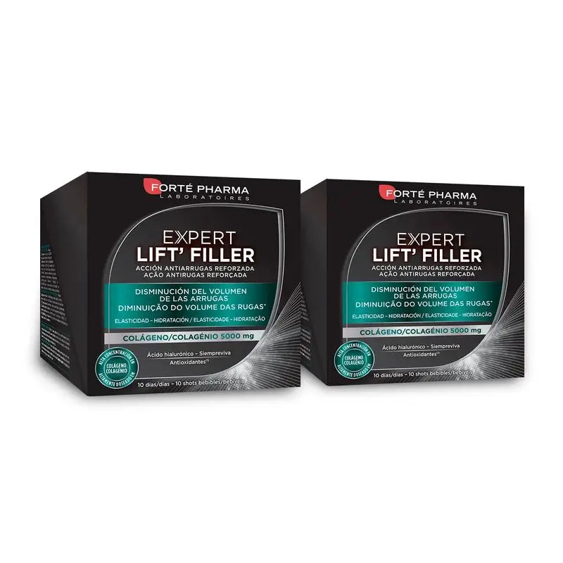 Forté Pharma Expert Lift Filler Volume Decrease 10 Shots Confezione da 2 unità