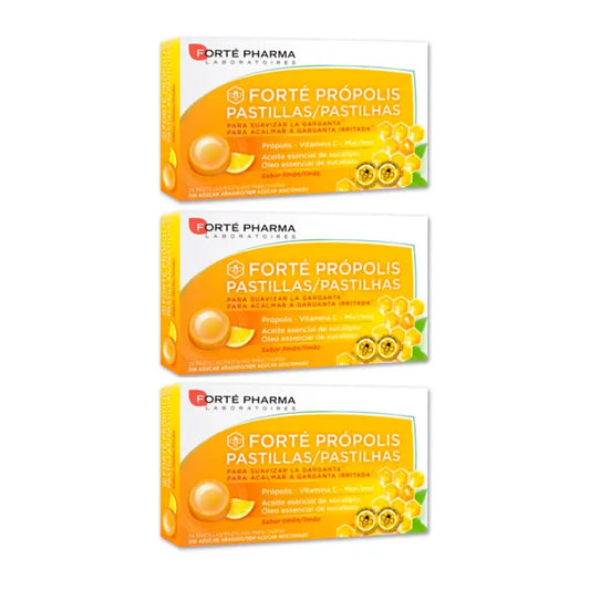 Forté Pharma Triplo Forté Propoli Limone pastiglie, 3 x 24 pastiglie