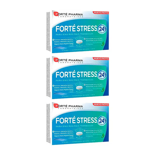 Forté Pharma Triplo Forté Stress 24H, 3 x 15 compresse