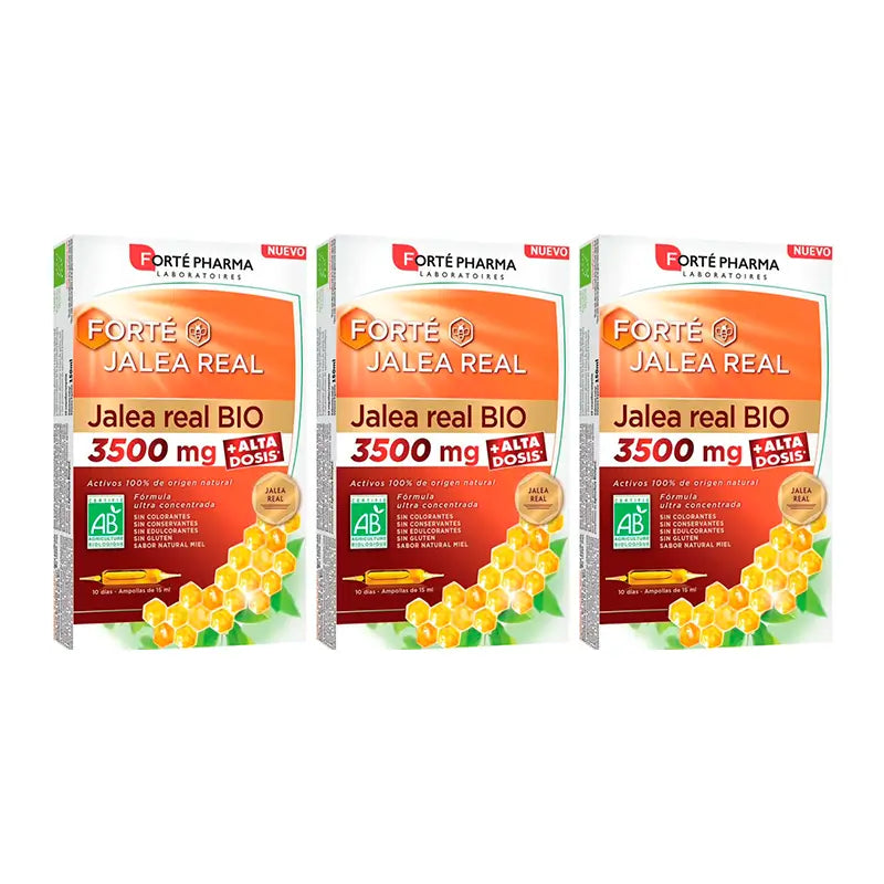 Forté Pharma Triplo Pappa Reale Bio 3500 Mg, 3 x 10 fiale