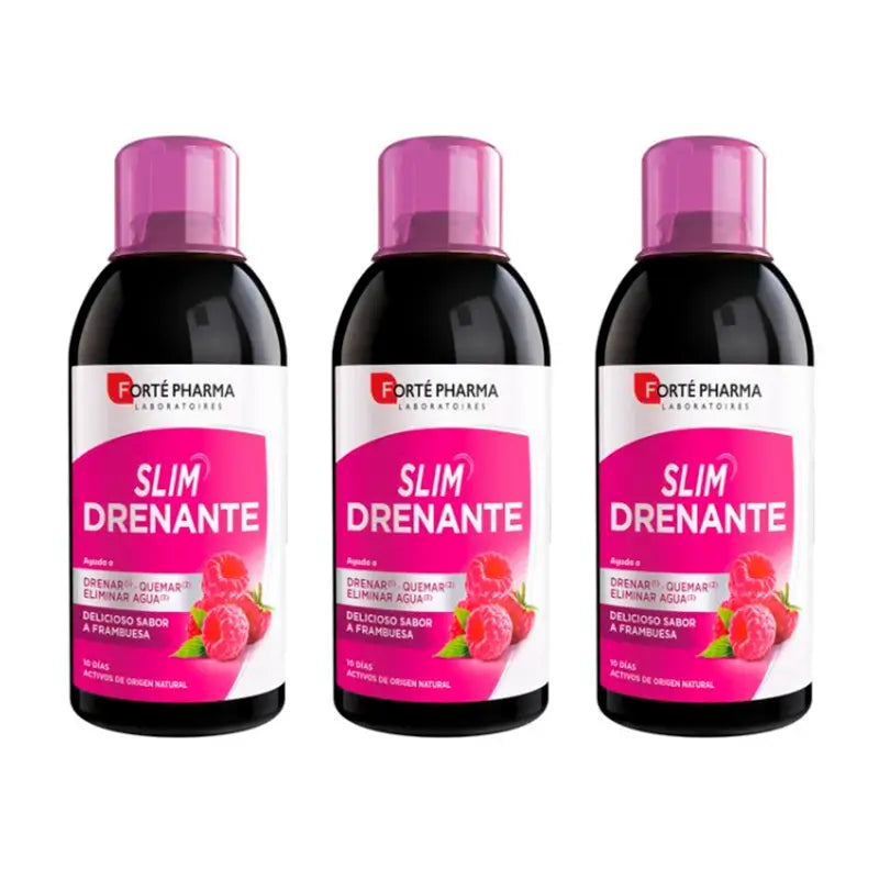 Forté Pharma Triplo Slim drenante al lampone, 3 x 500 ml
