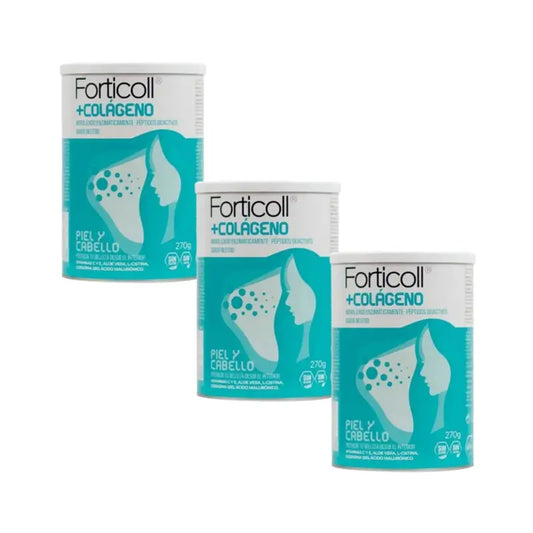 Forticoll Collagene Bioattivo Mandorla Pelle e Capelli, 3X270 Gr