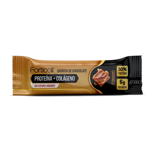Forticoll Snack Proteine Collagene Caramello Confezione 12 Barrette X 50Gr