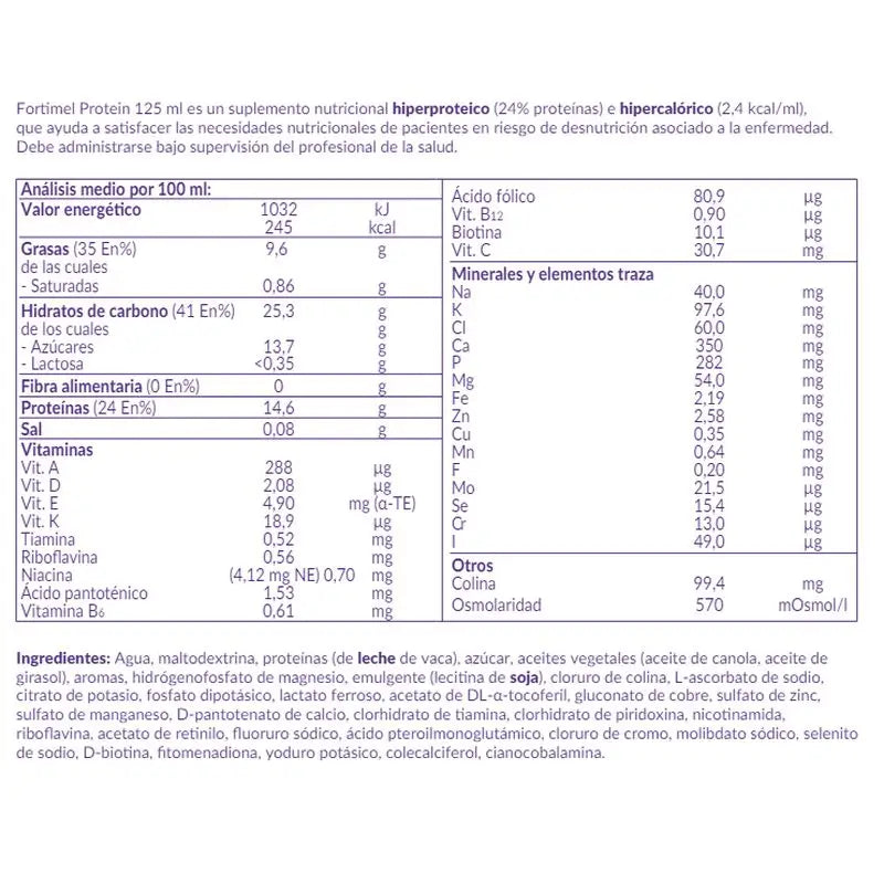 Fortimel Proteine Frutti Rossi , 24x125ml