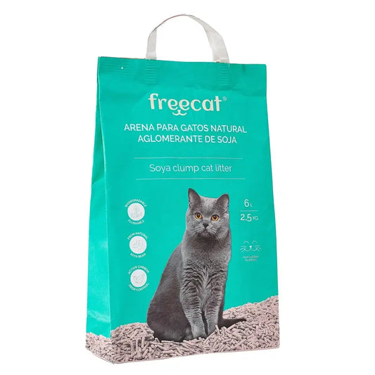Freedog Lettiera naturale per gatti a grumi, soia e lavanda, 6 litri