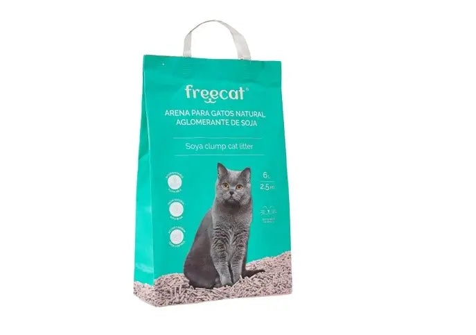 Freedog Lettiera naturale per gatti a grumi, soia e lavanda, 6 litri
