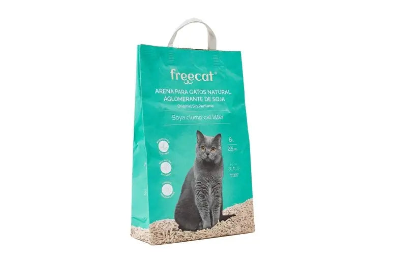 Freedog Lettiera naturale per gatti a grumi Soia Original, 6 litri