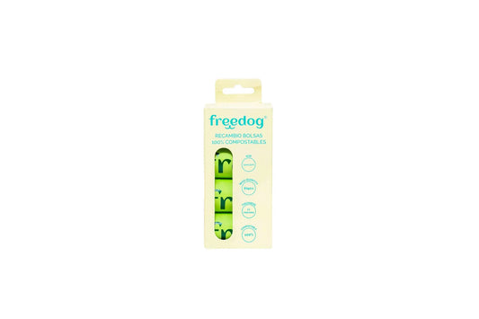 Sacchetti per la raccolta della cacca biodegradabili Freedog (4R/15B)