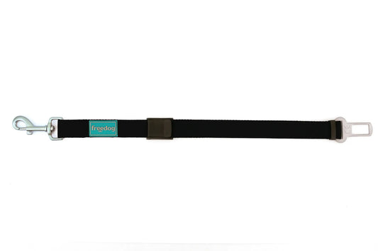 Freedog Cintura di sicurezza per auto nera, 25 mm, 36/56 cm