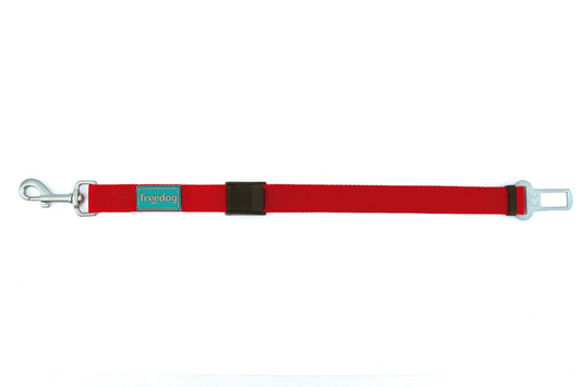 Freedog Cintura di sicurezza per auto rossa, 25 mm, 36/56 cm