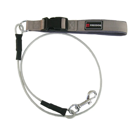 Freedog Guinzaglio in metallo anti-morso, 6 mm, 120 cm