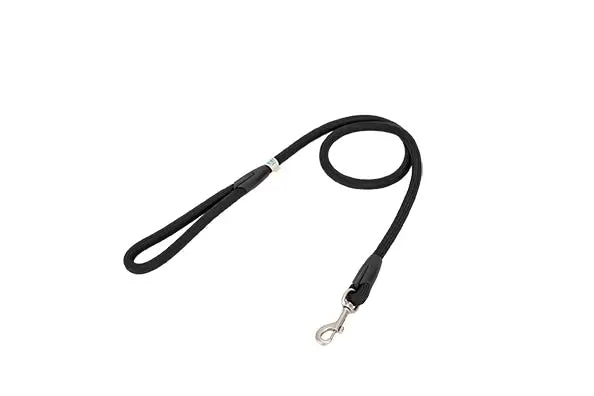 Freedog Guinzaglio in nylon rotondo nero, 10 mm, 120 cm