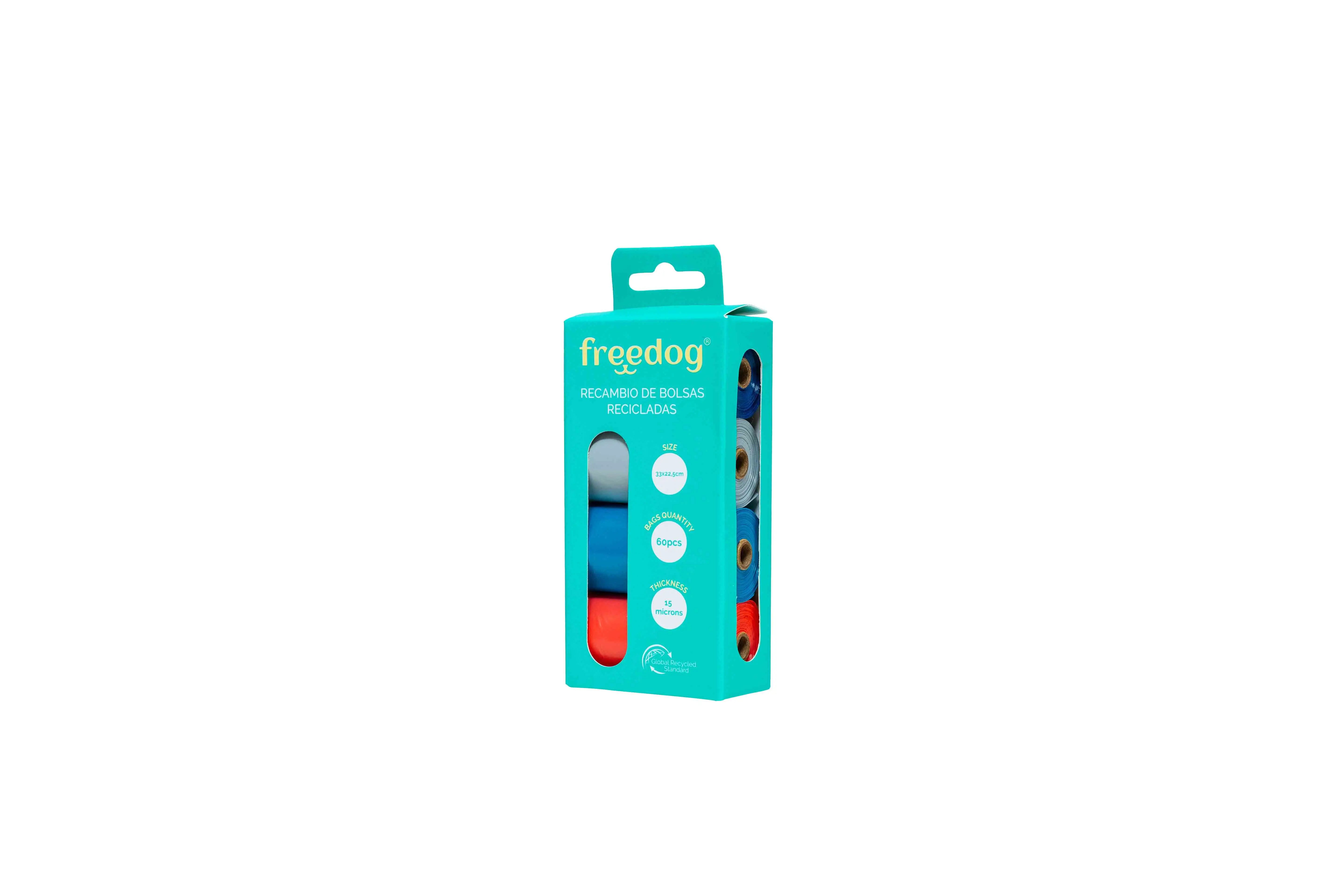 Freedog Ricambio sacchetti Eco Colorati, 15 pezzi