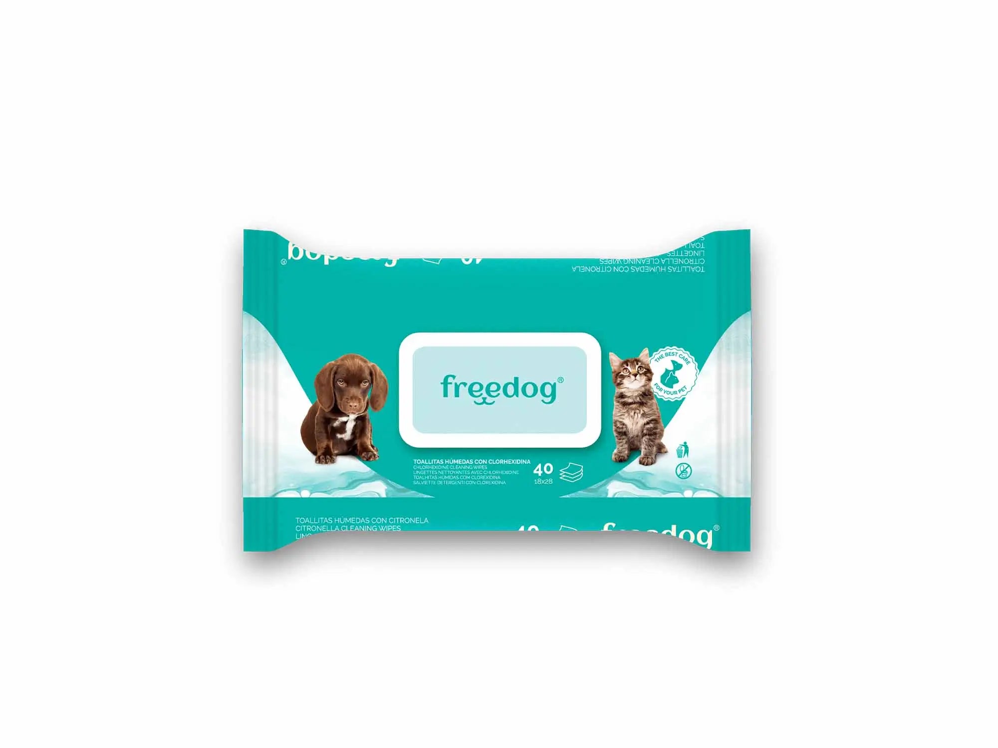 Freedog Salviette alla clorexidina grandi 40 pezzi