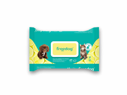 Freedog Citronella Salviette umide 40 pz. 28 X 18Cm