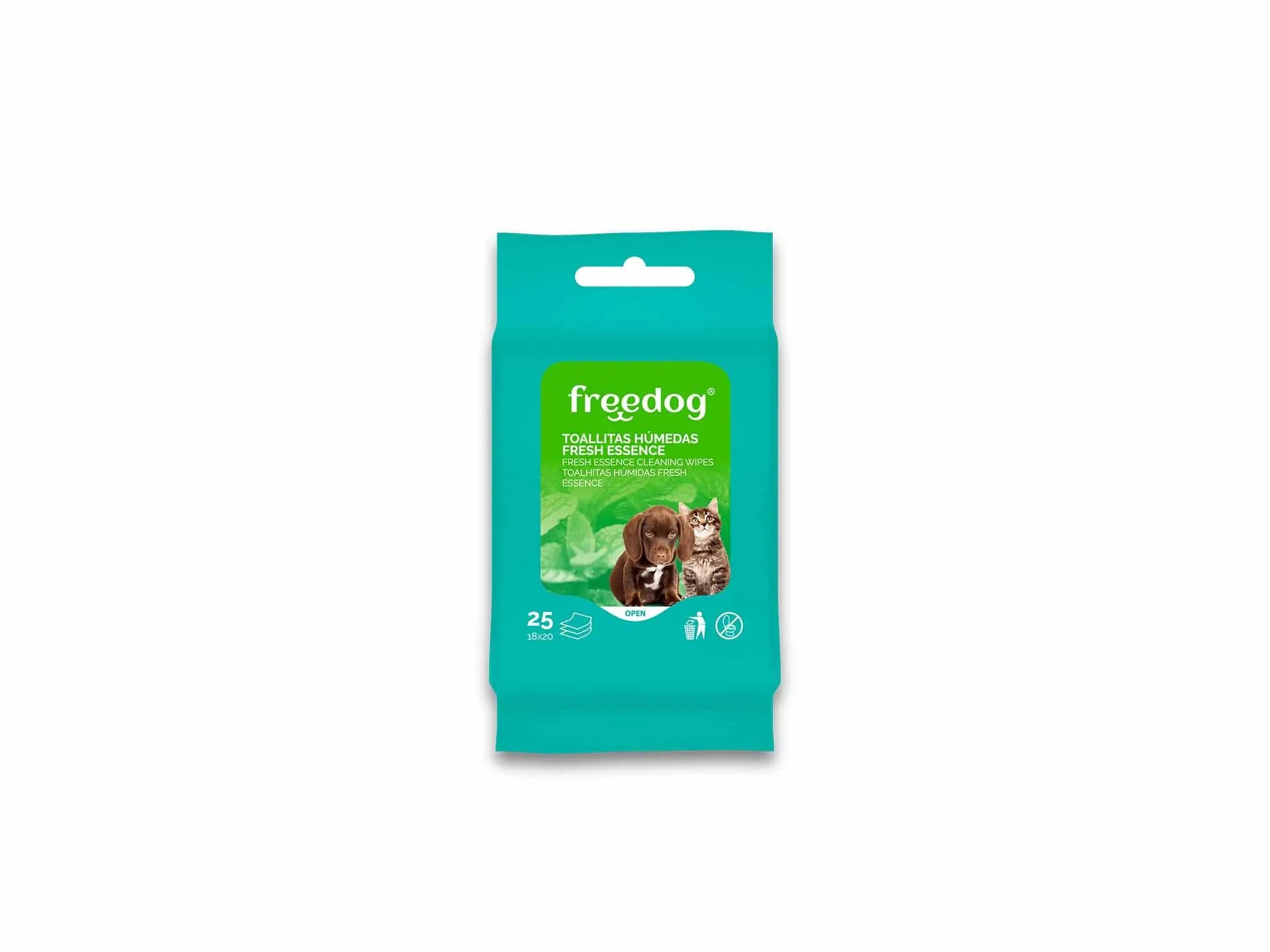 Freedog Salviette fresche (Aloe) Tasca 25 Ud 18X20Cm