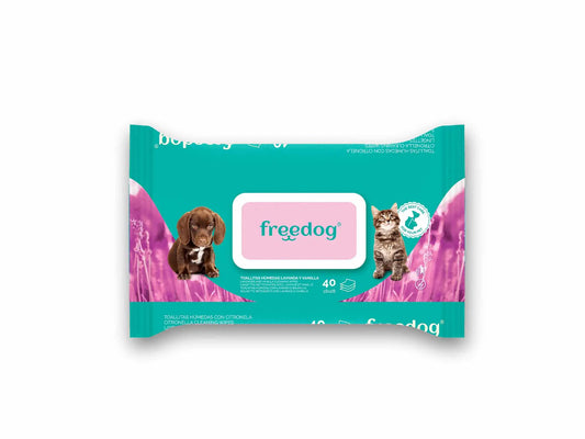 Freedog Salviette umide Lav/ Vaniglia Gd 40 pz. 28 X 18Cm