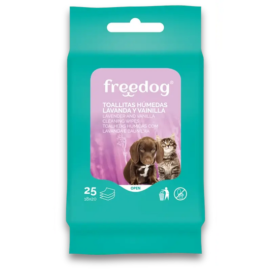 Freedog Salviette umidificate Lav/Vain Pocket 25 Ud 18X20Cm