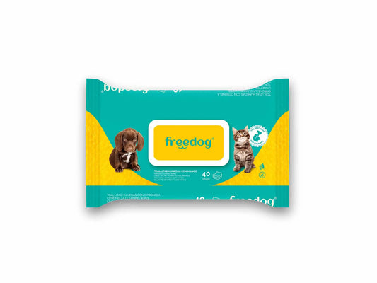 Freedog Salviette Umidificate Manico Grande 40 Unità 28 X 18Cm