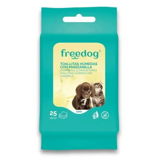 Freedog Salviette Idratanti Camomilla Gd 40 Ud 28 X 18Cm