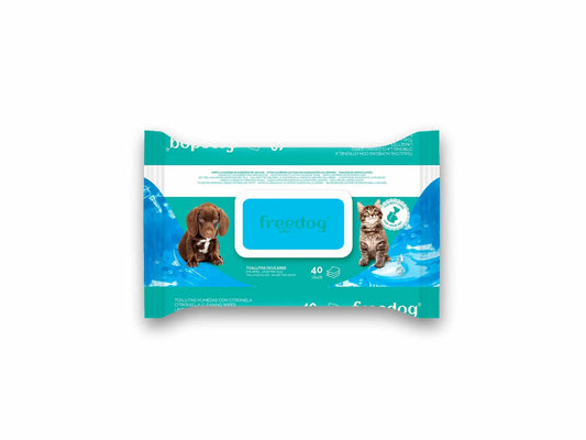 Freedog Salviette umidificate per occhi 40 pezzi 28 X 18Cm Gde