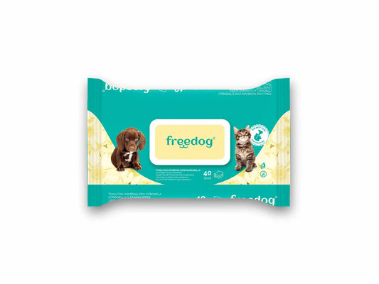 Freedog Salviette Idratanti Camomilla Gd 40 Ud 28 X 18Cm