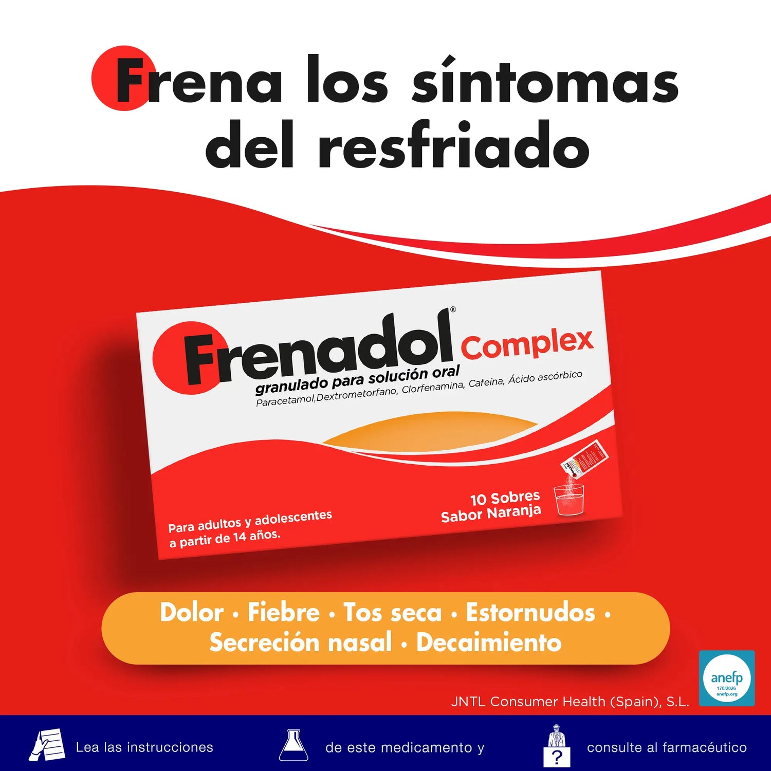 Complesso antinfluenzale FRENADOL®, uso orale, 10 bustine