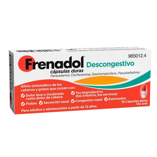 FRENADOL® Decongestionante antinfluenzale, uso orale, 16 capsule
