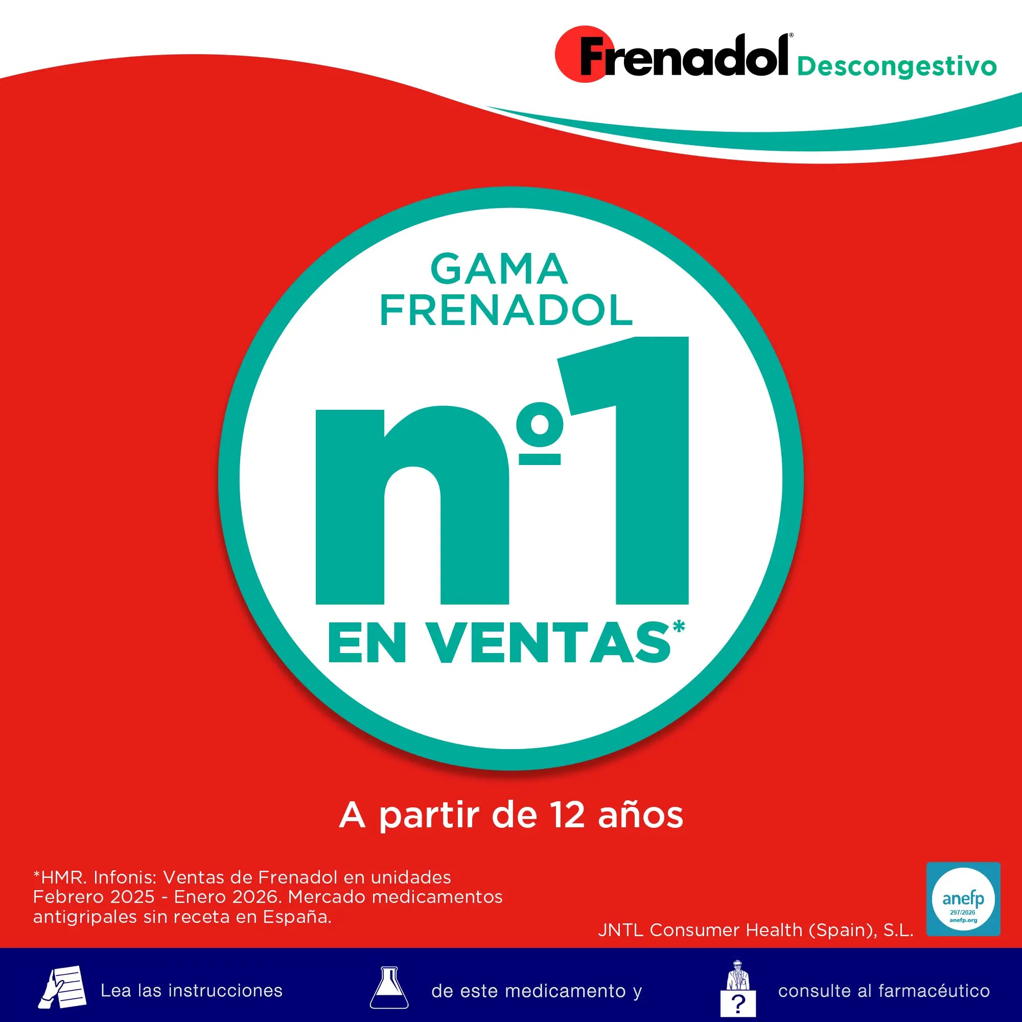 FRENADOL® Decongestionante antinfluenzale, uso orale, 16 capsule