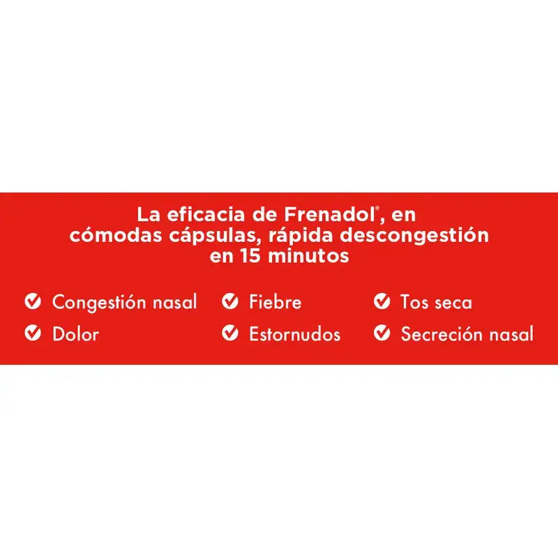 FRENADOL® Decongestionante antinfluenzale, uso orale, 16 capsule