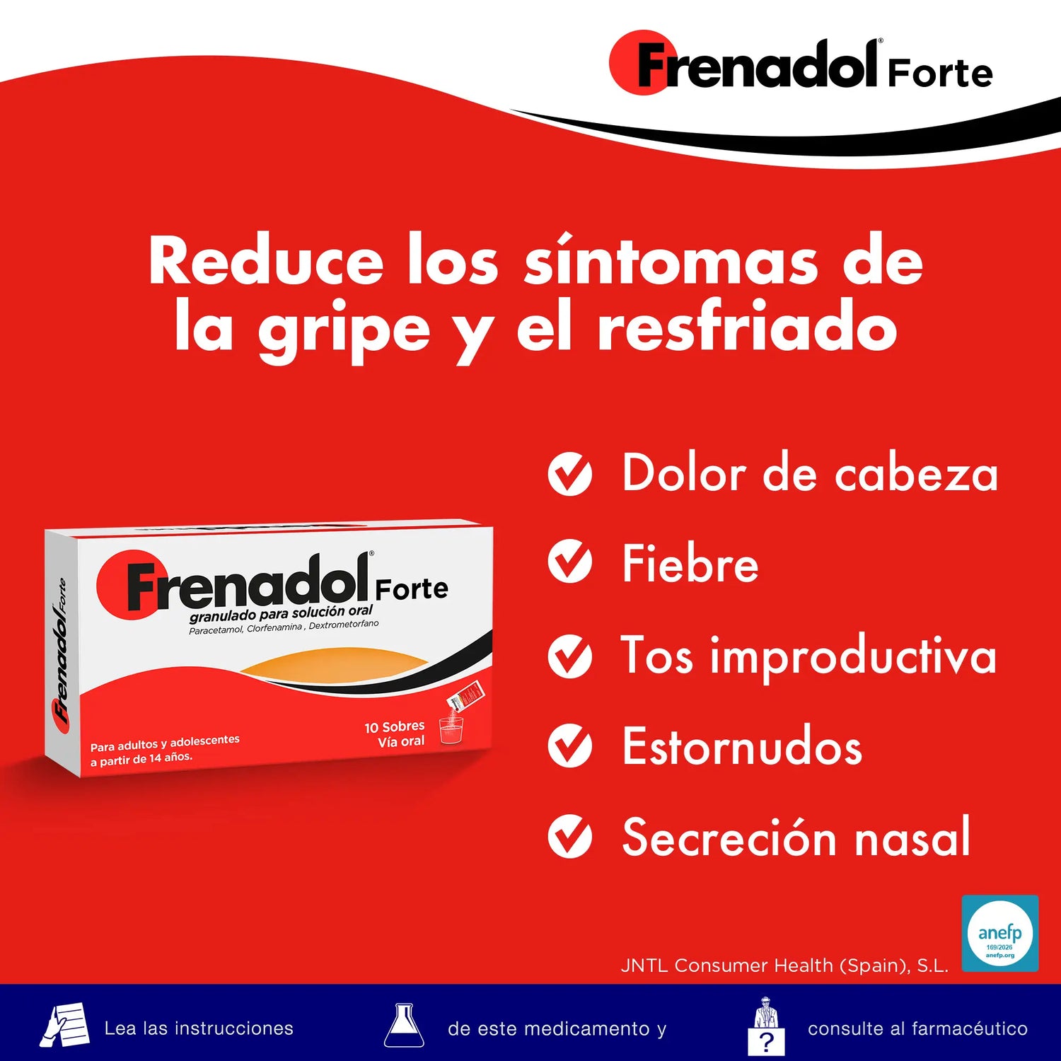 FRENADOL® Forte Antinfluenzale, uso orale, 10 bustine