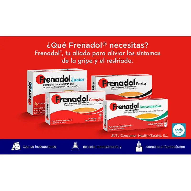 Frenadol Junior Antinfluenzale per bambini, gusto arancia, uso orale, 10 bustine