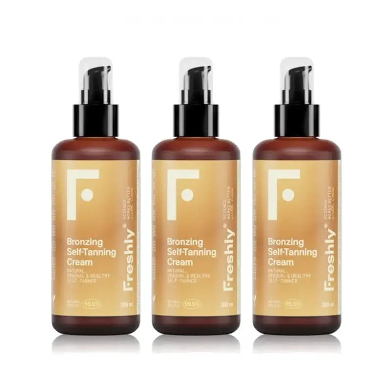 Freshly Bronzing Radiance Self Tanning Cream, 3x200ml