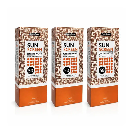 Frezyderm Schermo solare in movimento alta protezione Spf 50 Confezione 3 x 75 Ml