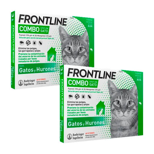 Frontline Combo Gatti e Furetti Spot On, Confezione 2 x 6 Pipette x 0,5 ml