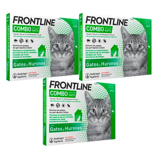 Frontline Combo Gatti e Furetti Spot On, Confezione 3 x 6 Pipette x 0,5 ml