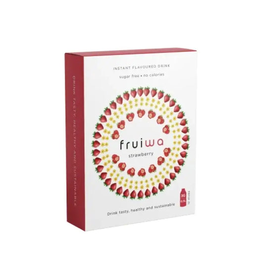 Fruiwa Sapore di fragola bevanda istantanea in polvere con vitamina C e dolcificante, 36 grammi